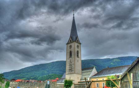 Die Kirche von Gmünd in Kärnten