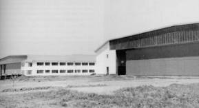 Die Hangars im Westen der Anlage 1939...